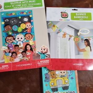 Party Banner with Colorful Characters